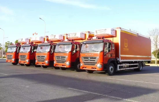 中国 Cino Truck Howo 45-50 冷蔵ボックス付き CBM 貨物トラック、冷蔵トラック、冷蔵トラック、ボックス トラック、フード トラック、8 トン、10 トン、12 トン、アイスクリーム トラック