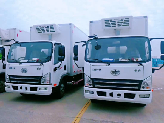 割引セール 4x2 冷凍庫軽トラック FAW 3 〜 5 トン LHD RHD 冷蔵庫冷蔵庫トラック